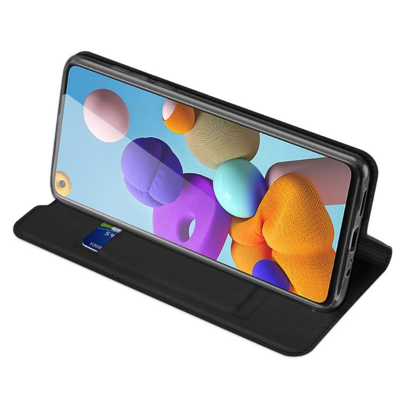 Flip Case voor Samsung Galaxy A21s Satijnen Coating