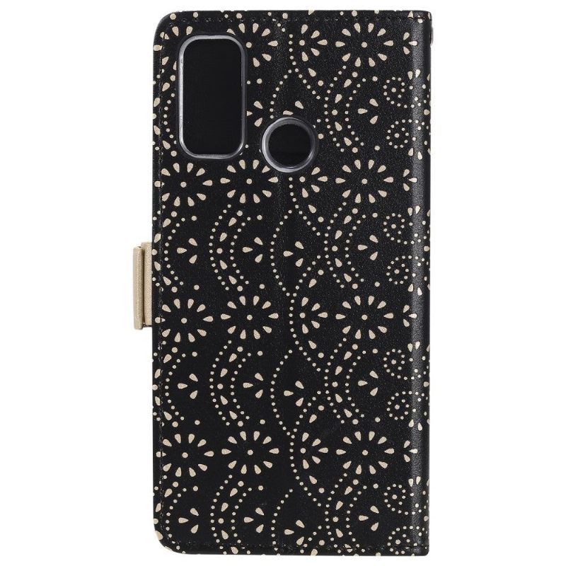 Folio-hoesje voor Samsung Galaxy A21s Bloemenkant