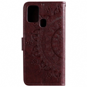 Folio-hoesje voor Samsung Galaxy A21s Reliëf-mandala