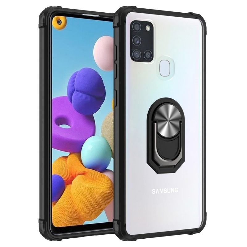 Hoesje voor Samsung Galaxy A21s Anti-fall Bescherming Hoesje Schokbestendig Met Ring