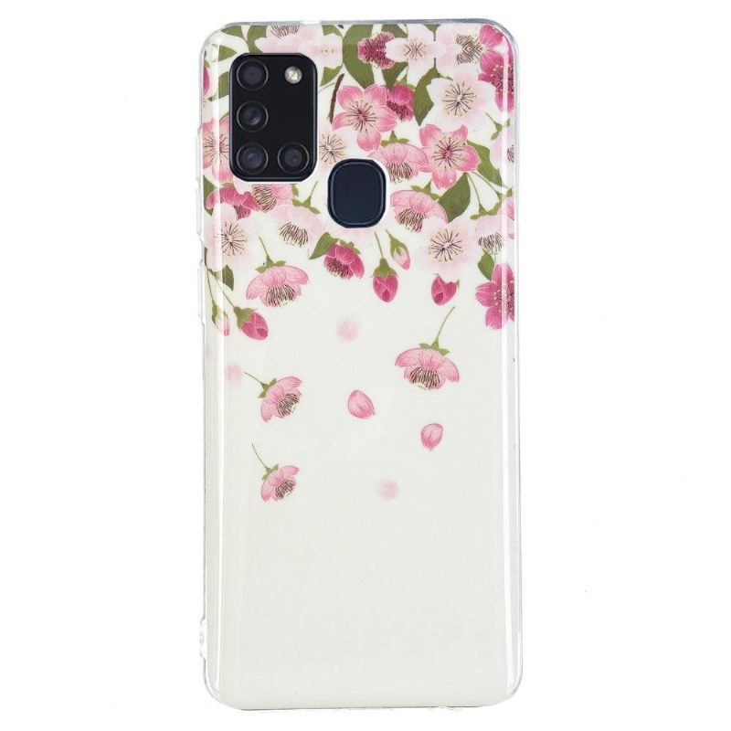 Hoesje voor Samsung Galaxy A21s Fluorescerende Bloemen