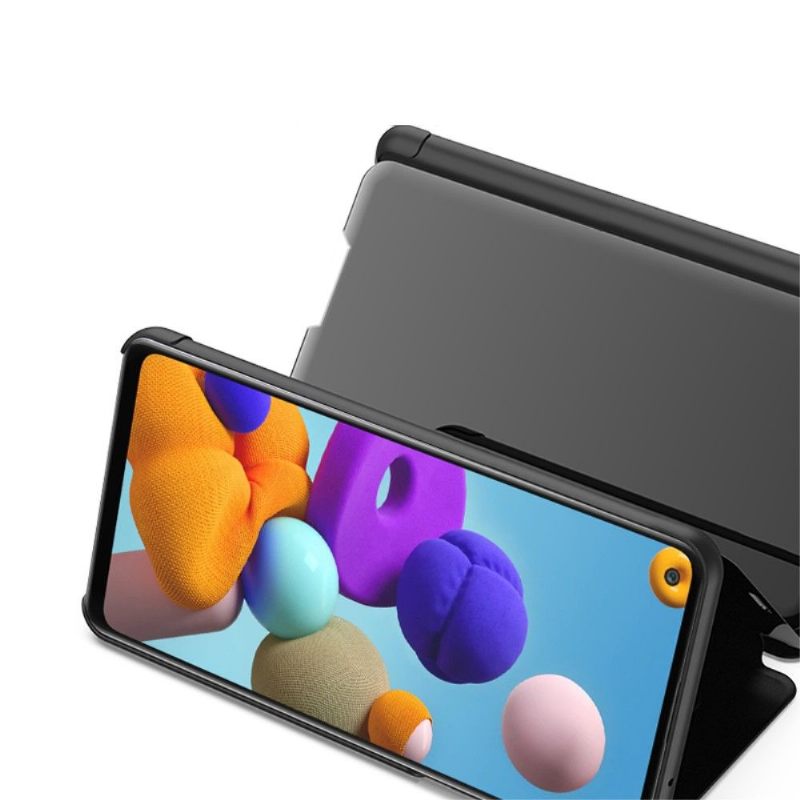 Hoesje voor Samsung Galaxy A21s Folio-hoesje Spiegeleffect