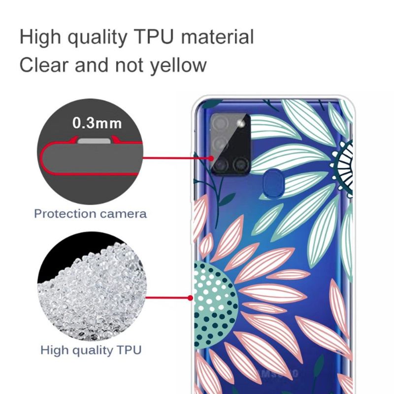 Hoesje voor Samsung Galaxy A21s Madeliefjesbloemen