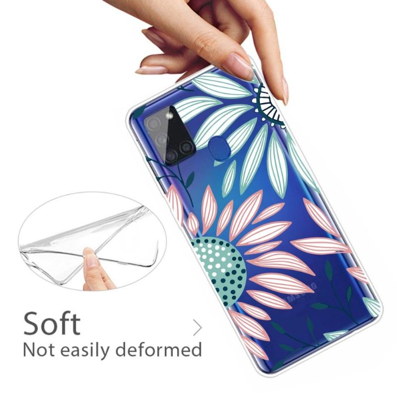 Hoesje voor Samsung Galaxy A21s Madeliefjesbloemen