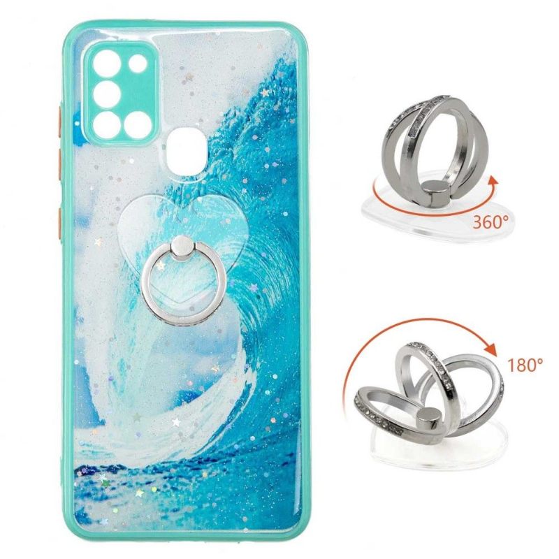 Hoesje voor Samsung Galaxy A21s Zwaaien Met Ring