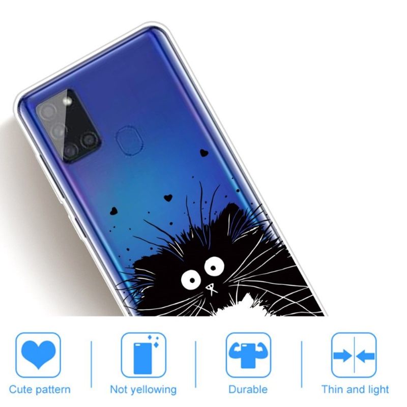 Hoesje voor Samsung Galaxy A21s Zwart-witte Katten