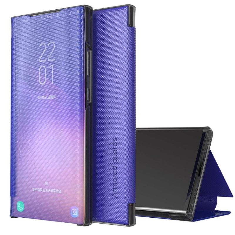 Telefoonhoesje voor Samsung Galaxy A21s Folio-hoesje Koolstofvezel