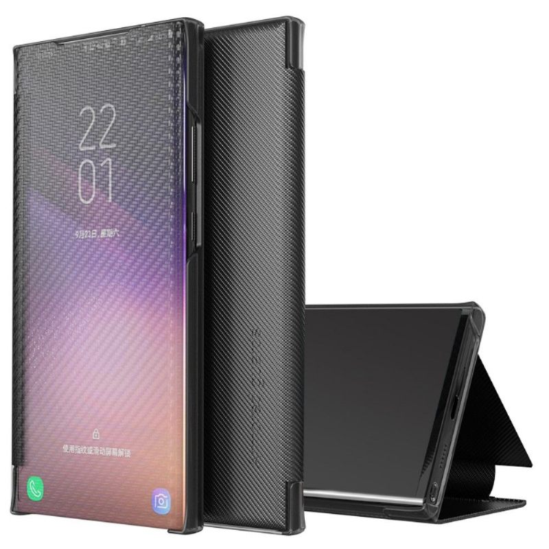 Telefoonhoesje voor Samsung Galaxy A21s Folio-hoesje Koolstofvezel