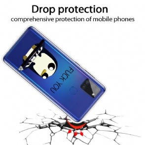 Telefoonhoesje voor Samsung Galaxy A21s Pinguïnpiano"fuck You"