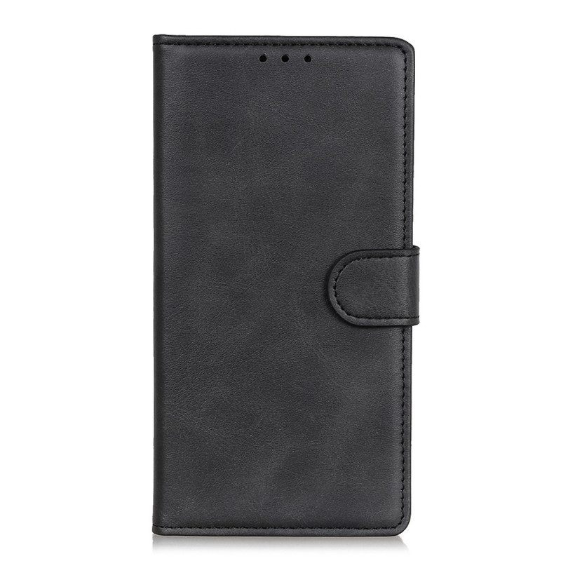 Folio-hoesje voor Xiaomi 12 / 12X Retro Mat Leereffect