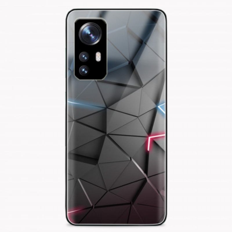 Hoesje voor Xiaomi 12 / 12X Geometrie Van Gehard Glas