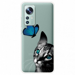 Hoesje voor Xiaomi 12 / 12X Kat En Vlinder