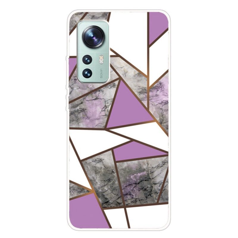 Hoesje voor Xiaomi 12 / 12X Siliconen Marmeren Geometrie