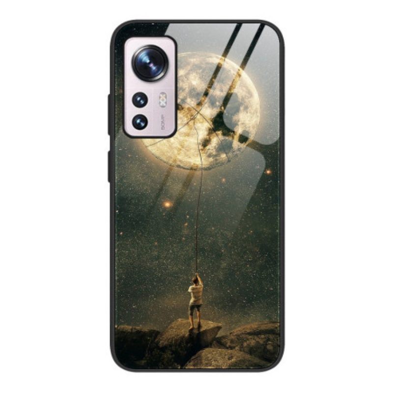 Telefoonhoesje voor Xiaomi 12 / 12X Moon Man Gehard Glas