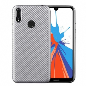 Hoesje voor Huawei Y7 2019 Koolstofvezelcoating