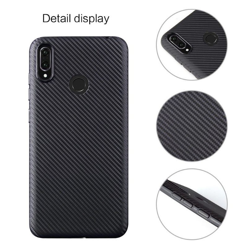 Hoesje voor Huawei Y7 2019 Koolstofvezelcoating