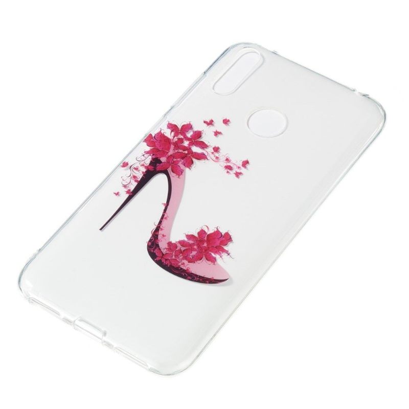 Hoesje voor Huawei Y7 2019 Transparante Bloemenhak