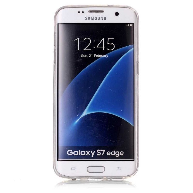 Hoesje voor Samsung Galaxy S7 Edge Marmer - Wit