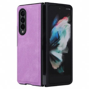 Hoesje Folio-hoesje voor Samsung Galaxy Z Fold 3 5G Kunstleer Stiksels