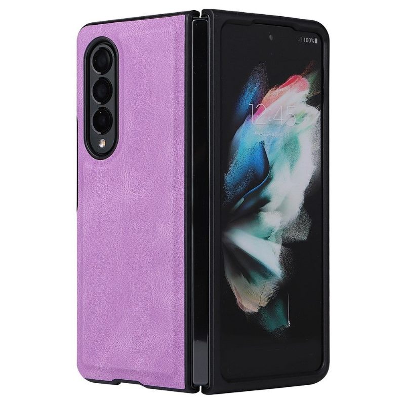 Hoesje Folio-hoesje voor Samsung Galaxy Z Fold 3 5G Kunstleer Stiksels