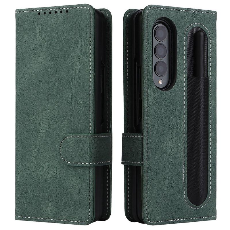 Hoesje Folio-hoesje voor Samsung Galaxy Z Fold 3 5G Kunstleer Stiksels