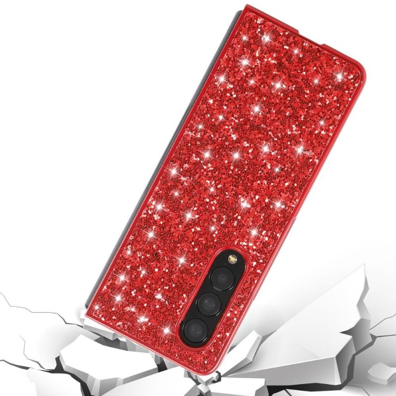 Hoesje voor Samsung Galaxy Z Fold 3 5G Anti-fall Glamoureuze Pailletten