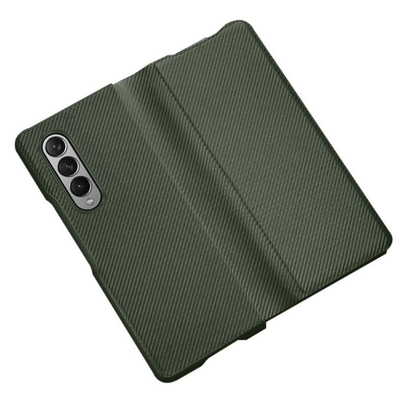 Hoesje voor Samsung Galaxy Z Fold 3 5G Anti-fall Koolstofvezeltextuur