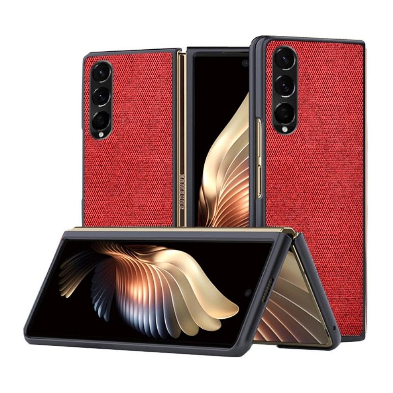 Hoesje voor Samsung Galaxy Z Fold 3 5G Anti-fall Leereffect In Stofstijl