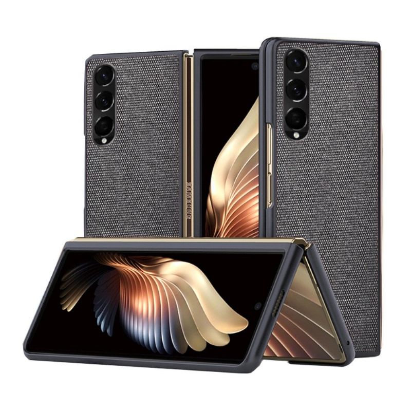 Hoesje voor Samsung Galaxy Z Fold 3 5G Anti-fall Leereffect In Stofstijl