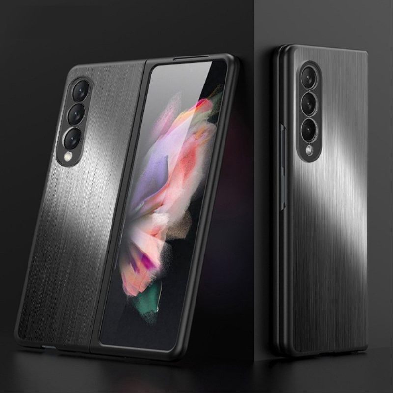 Hoesje voor Samsung Galaxy Z Fold 3 5G Bescherming Hoesje Bescherming Met Geborsteld Metaaleffect