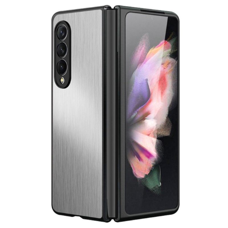 Hoesje voor Samsung Galaxy Z Fold 3 5G Bescherming Hoesje Bescherming Met Geborsteld Metaaleffect