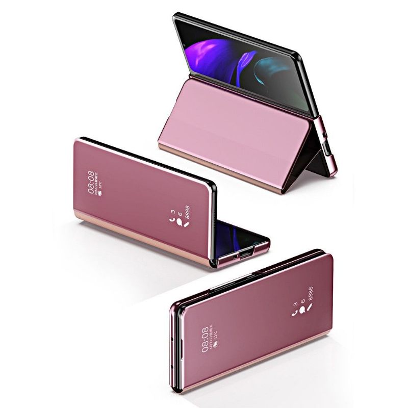 Hoesje voor Samsung Galaxy Z Fold 3 5G Folio-hoesje Spiegeleffect