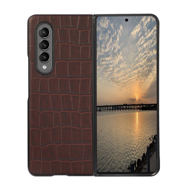 Hoesje voor Samsung Galaxy Z Fold 3 5G Krokodil-effect