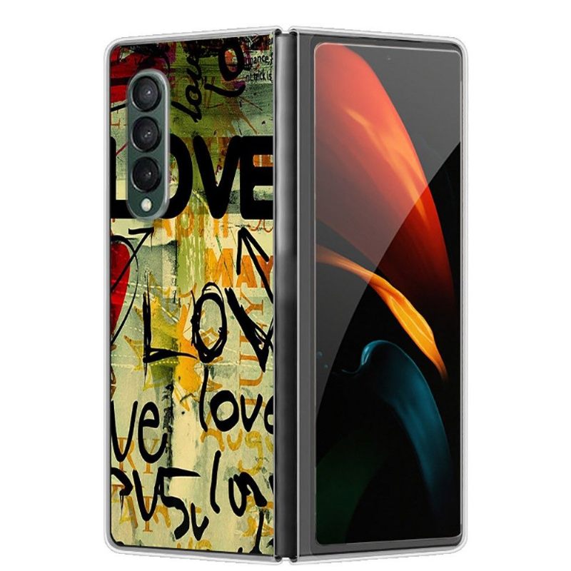 Hoesje voor Samsung Galaxy Z Fold 3 5G Liefde Liefde Liefde