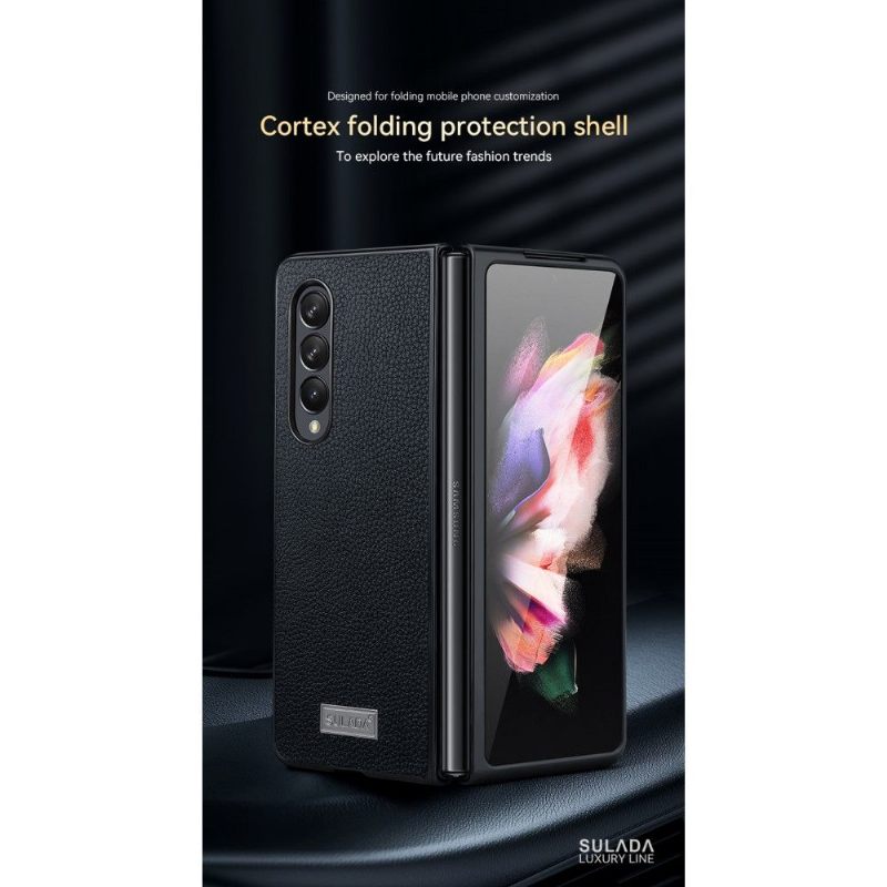 Hoesje voor Samsung Galaxy Z Fold 3 5G Sulada Generfd Kunstleer