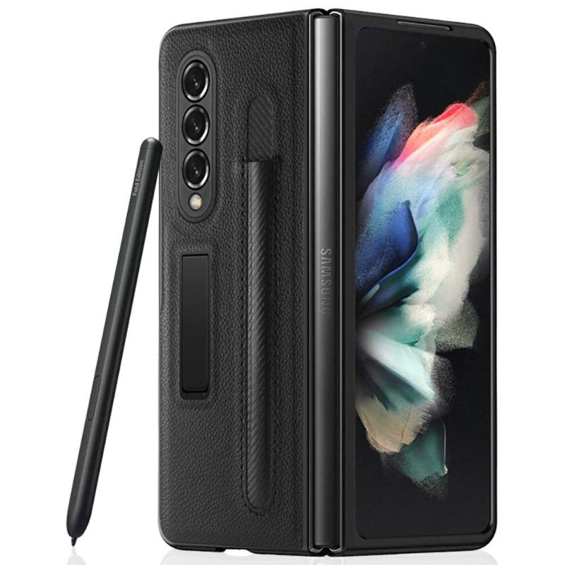 Telefoonhoesje voor Samsung Galaxy Z Fold 3 5G Folio-hoesje Kunstleer Stylushouder