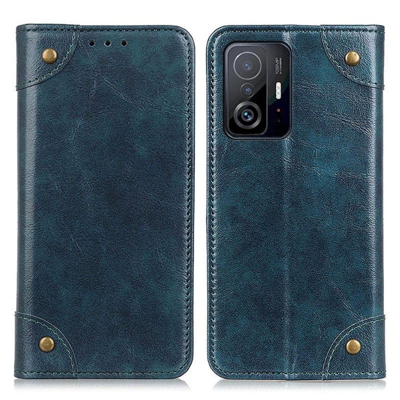 Cover voor Xiaomi 11T / 11T Pro Simon Kunstleer Klinknagels