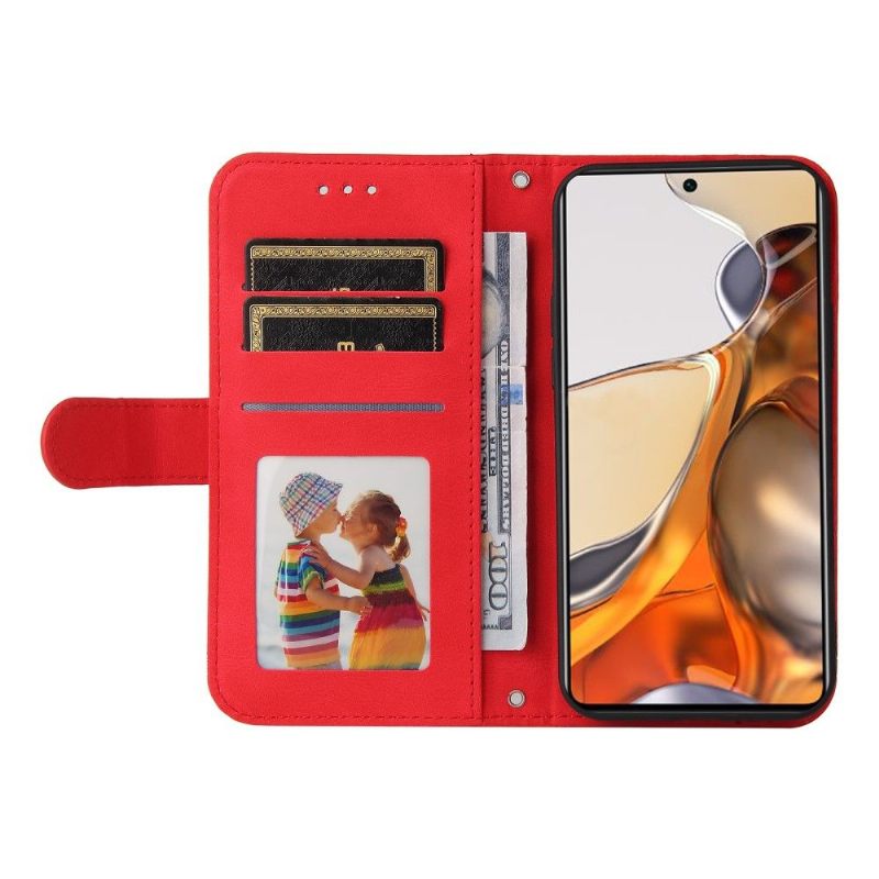 Flip Case voor Xiaomi 11T / 11T Pro Retro-stijl Met Klinknagel