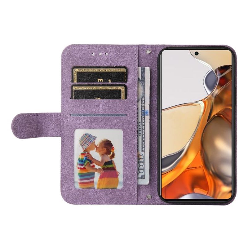 Flip Case voor Xiaomi 11T / 11T Pro Retro-stijl Met Klinknagel