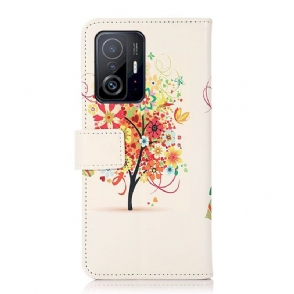 Folio-hoesje voor Xiaomi 11T / 11T Pro Bloemenboom