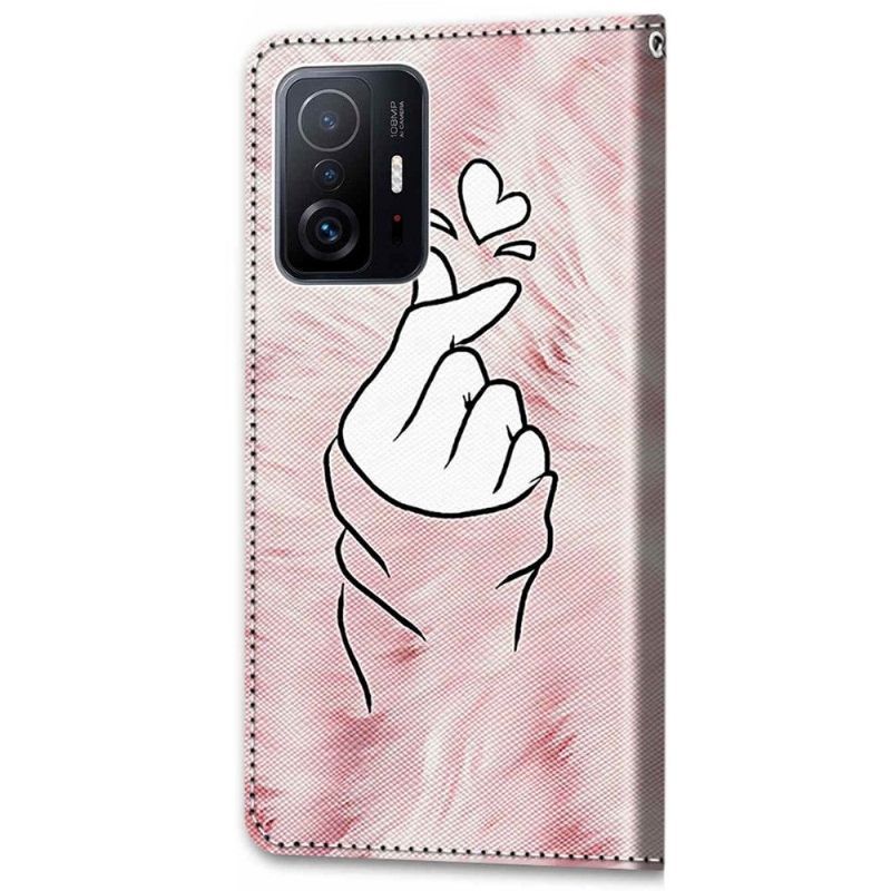 Folio-hoesje voor Xiaomi 11T / 11T Pro Koreaans Hart