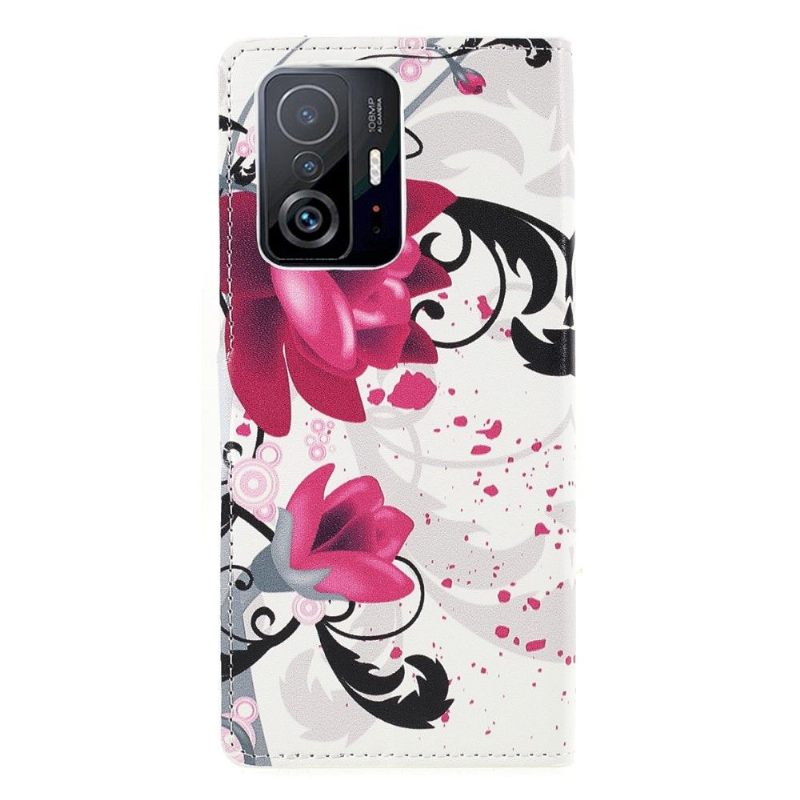 Folio-hoesje voor Xiaomi 11T / 11T Pro Lotusbloemen