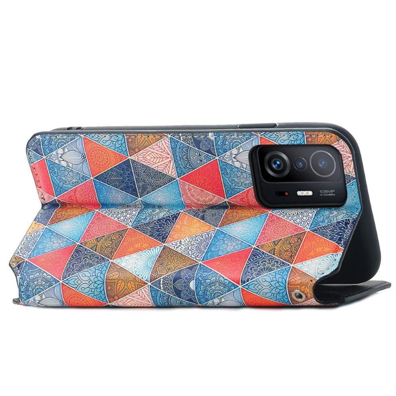 Folio-hoesje voor Xiaomi 11T / 11T Pro Mandala Caleidoscoop