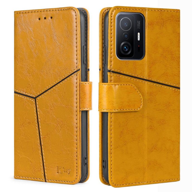 Folio-hoesje voor Xiaomi 11T / 11T Pro Retro Lijnen