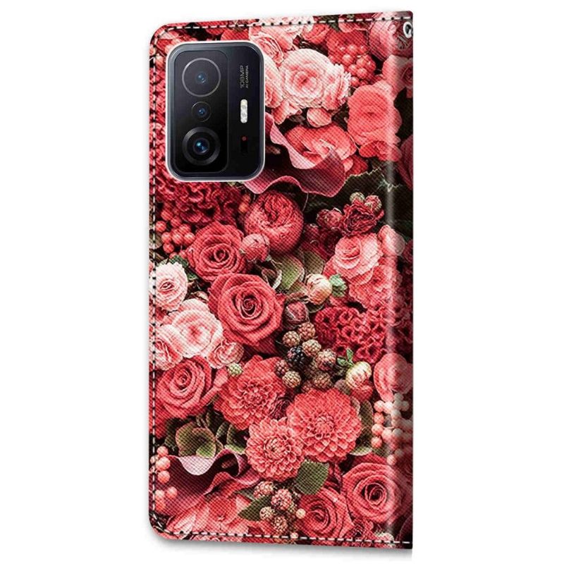 Folio-hoesje voor Xiaomi 11T / 11T Pro Rozentuin