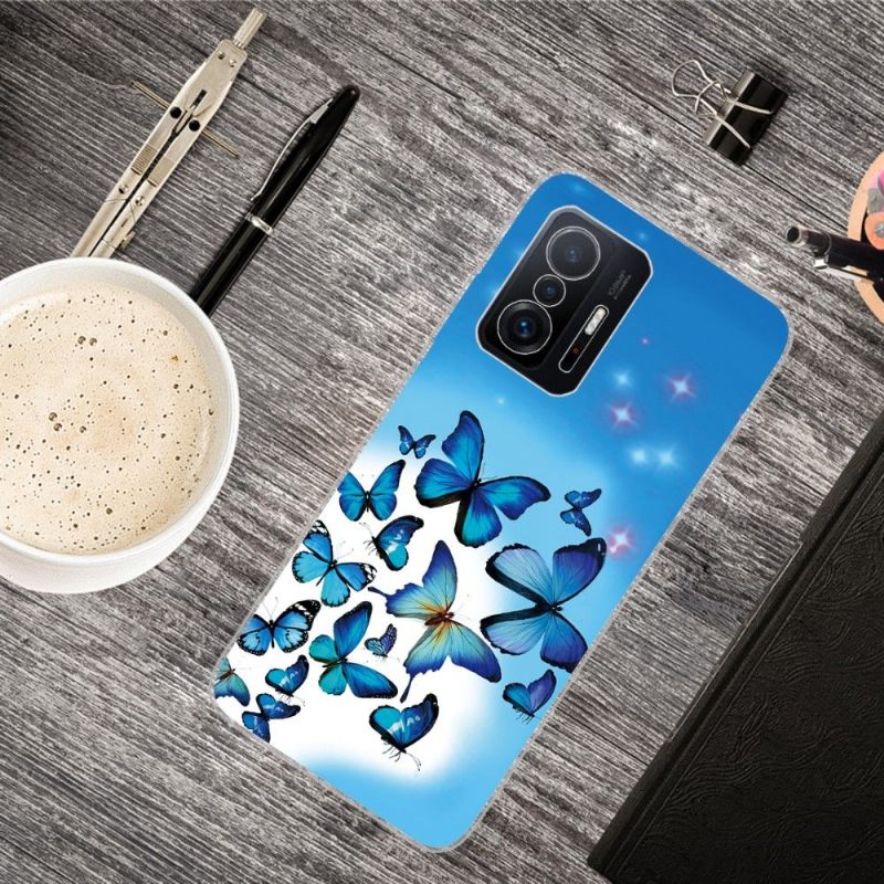 Hoesje voor Xiaomi 11T / 11T Pro Blauwe Vlinders