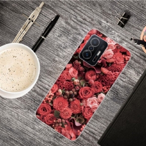 Hoesje voor Xiaomi 11T / 11T Pro Rode Bloem