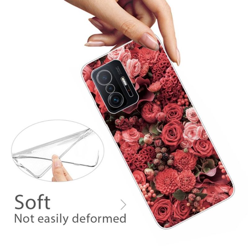 Hoesje voor Xiaomi 11T / 11T Pro Rode Bloem