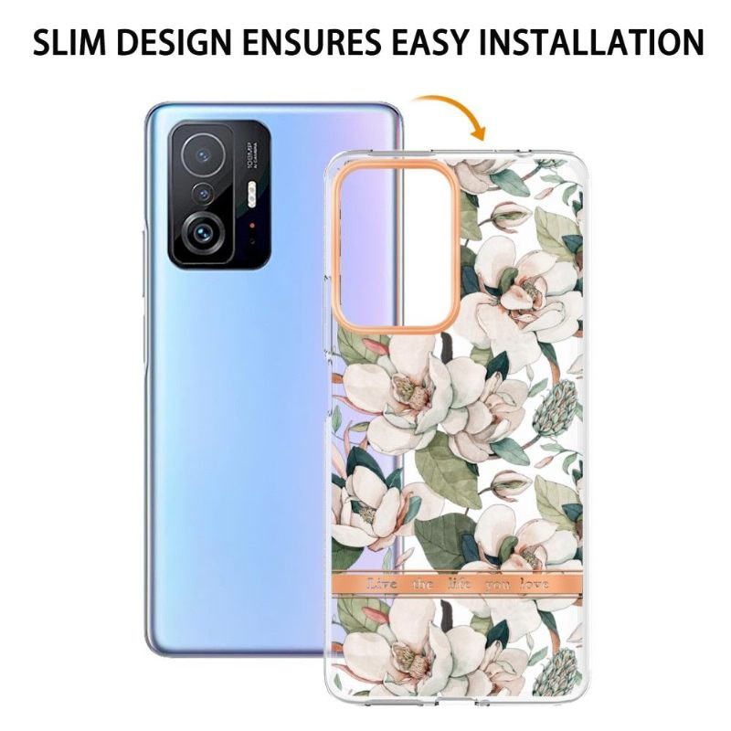 Hoesje voor Xiaomi 11T / 11T Pro Witte Bloem Gardenia