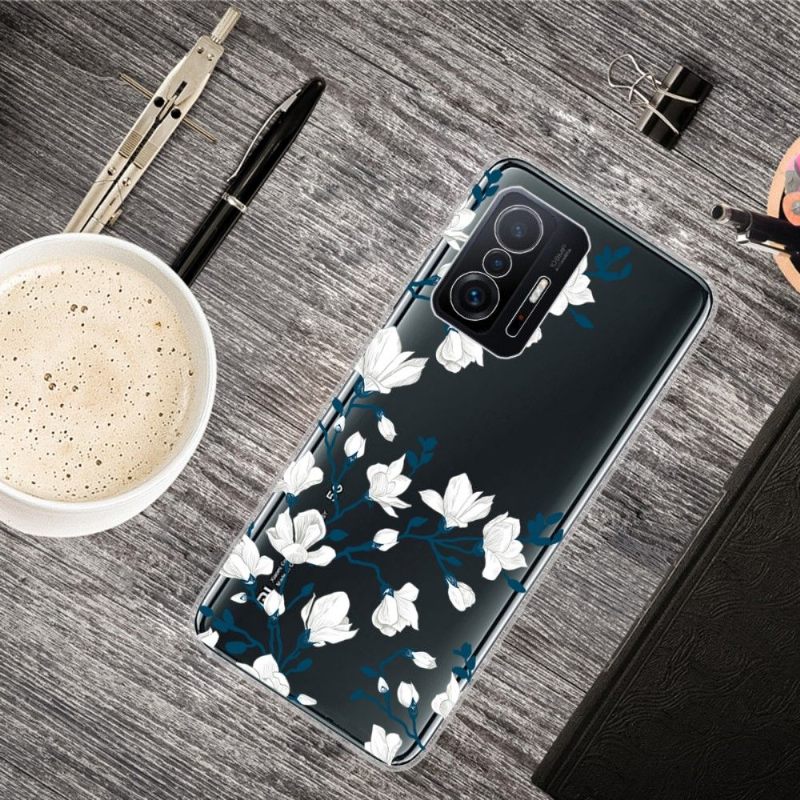 Hoesje voor Xiaomi 11T / 11T Pro Witte Bloemen